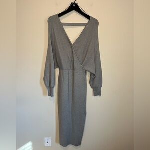Faux Wrap Sweater Dress Size Large